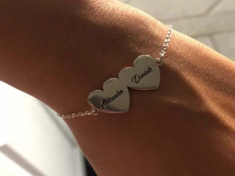 Shop Personalized Heart Bracelets: Engraved Heart Bracelets for Couples