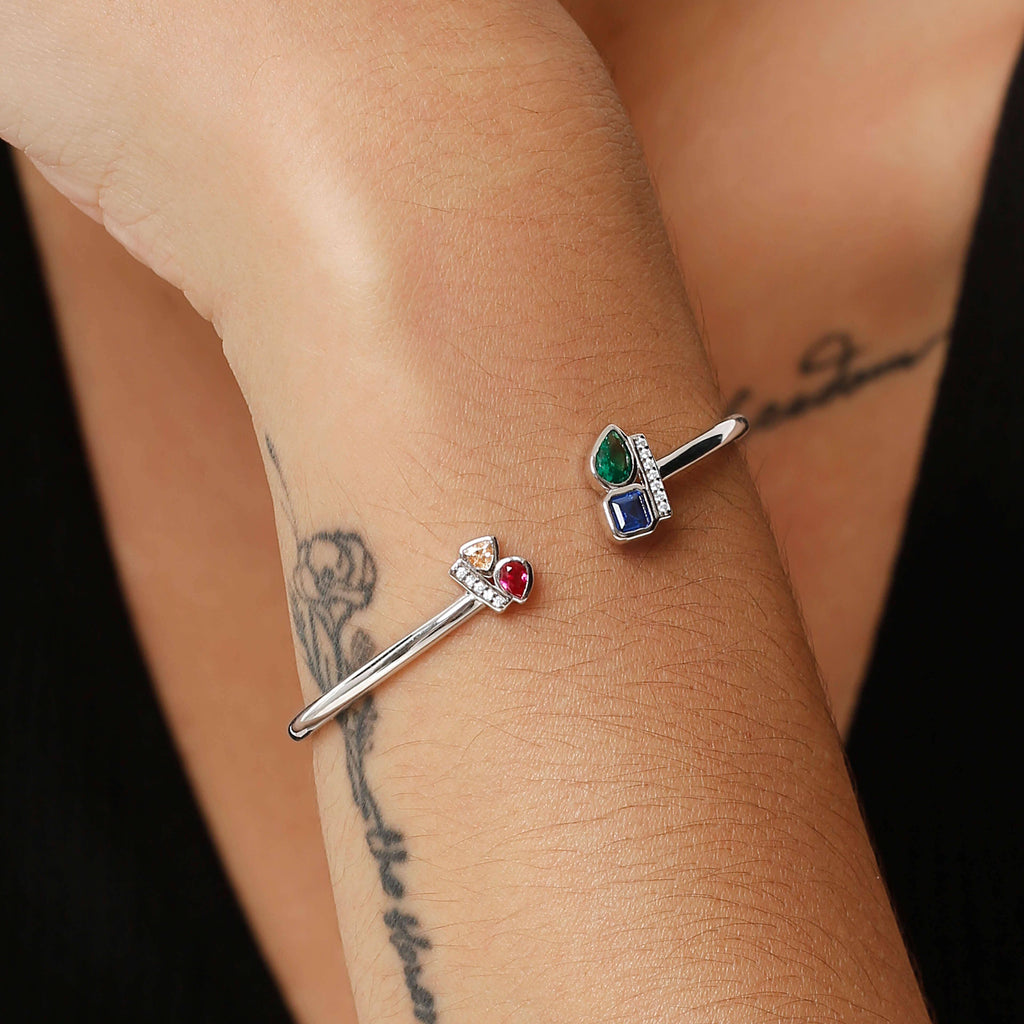 Cubic Zirconia Diamond Open Bracelet La beauté de l'espoir Collection by Venus - Trendolla Jewelry