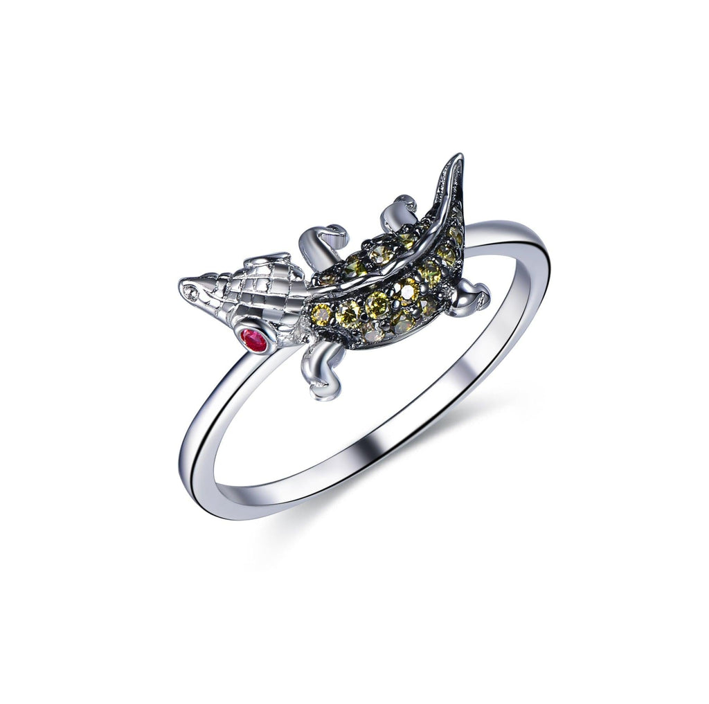 Trendolla Lizard Shape Sterling Silver Ring - Trendolla Jewelry